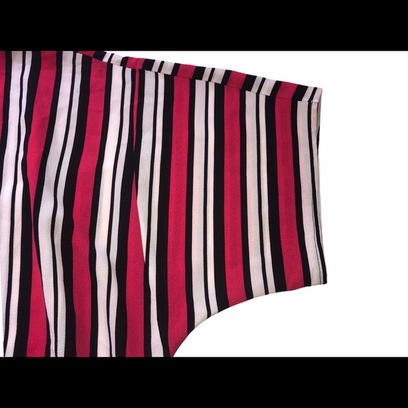 Michael KORS Women’s Pink Striped Oversized Blouse - Picture 5 of 9